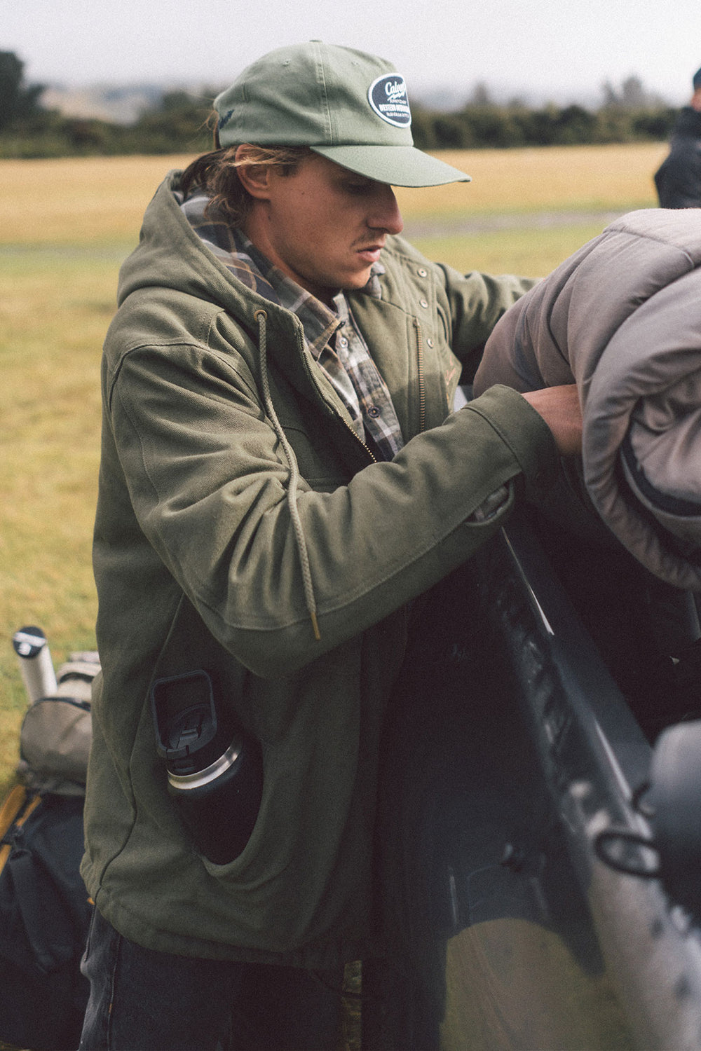 Brumby Hooded Western Jacket - Khaki