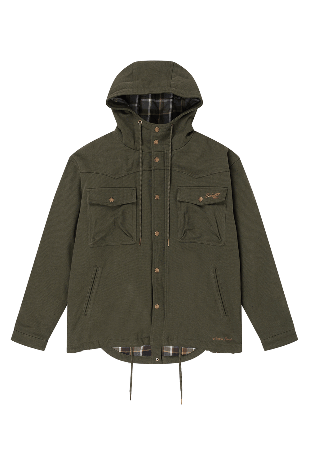 Brumby Hooded Western Jacket - Khaki