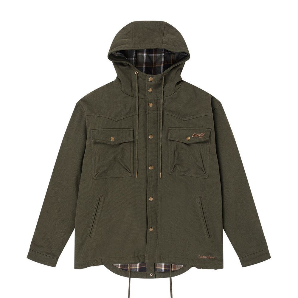 Brumby Hooded Western Jacket - Khaki