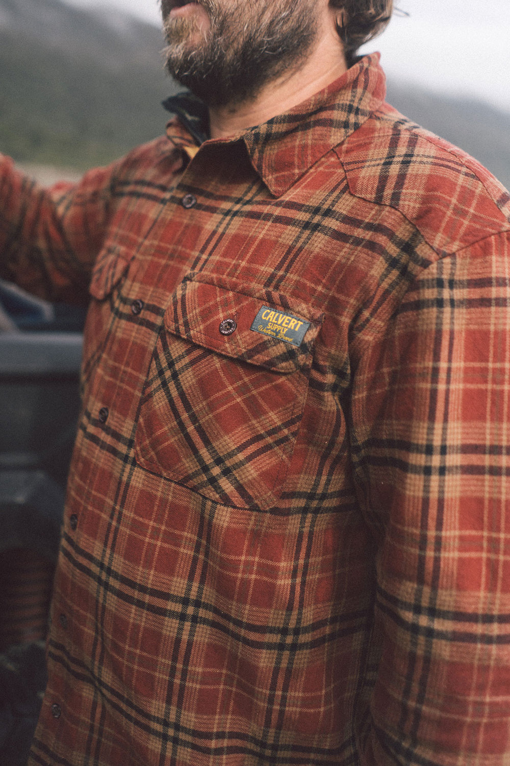Gibson Flannel - Dark Red