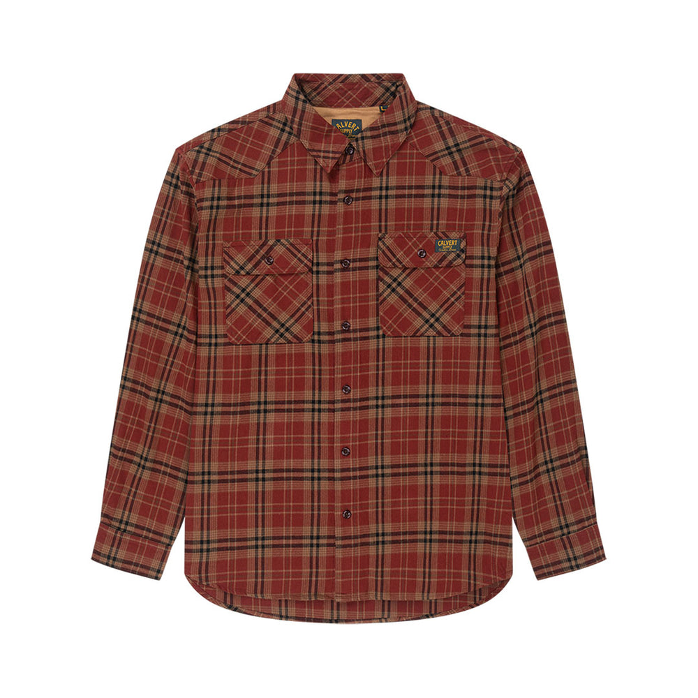 Gibson Flannel - Dark Red