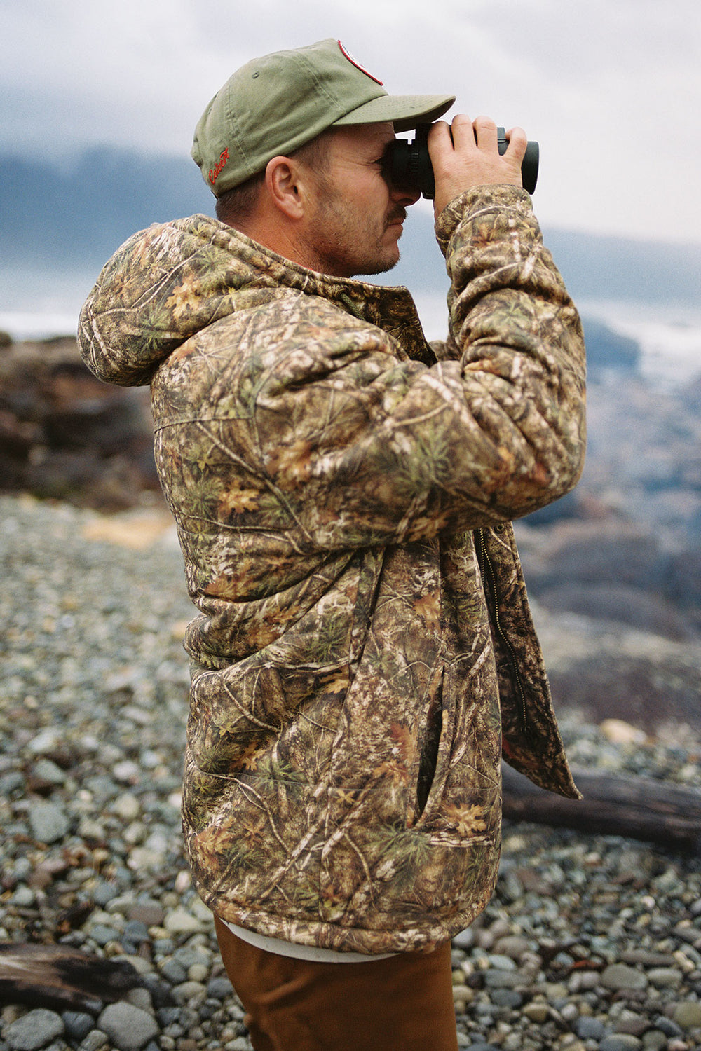 Longhorn Hooded Puffer Jacket - Camo