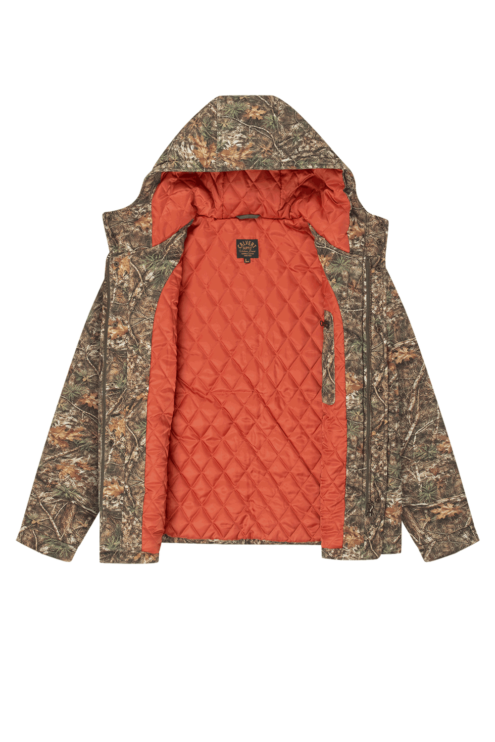 Longhorn Hooded Puffer Jacket - Camo