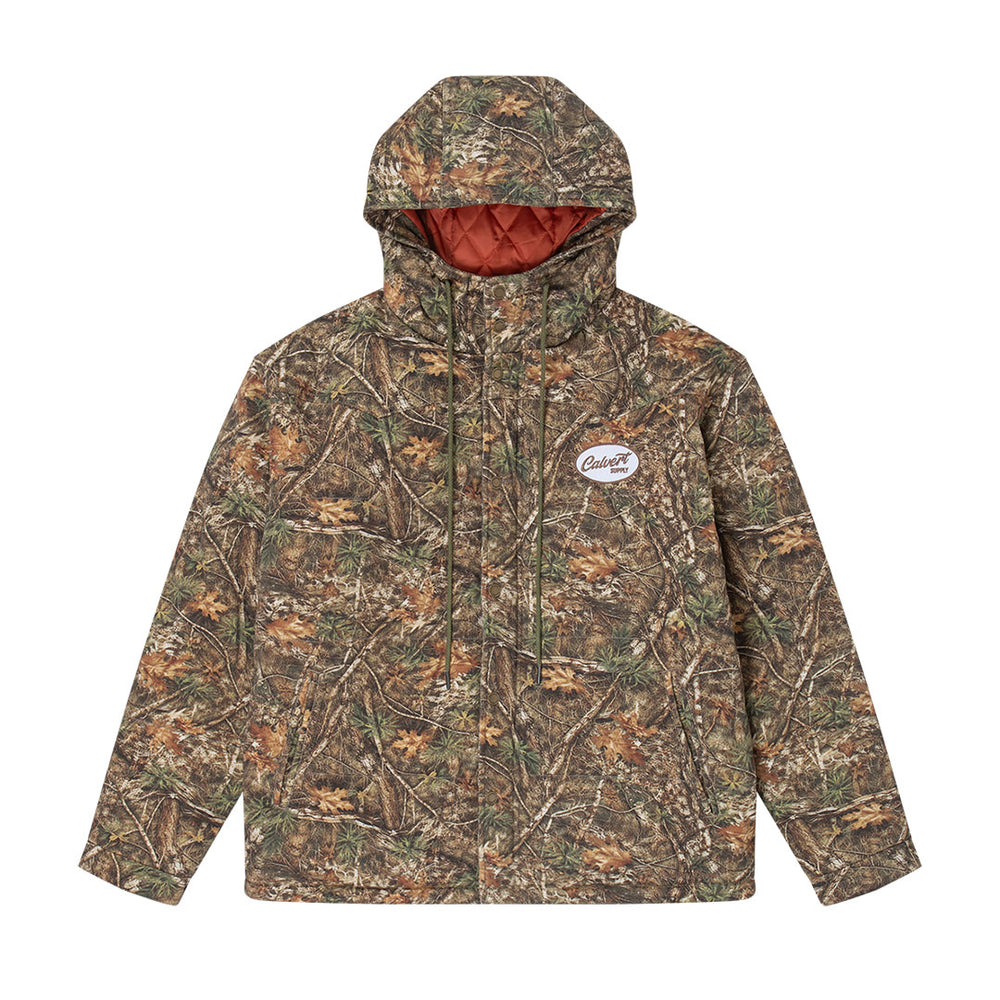 Longhorn Hooded Puffer Jacket - Camo