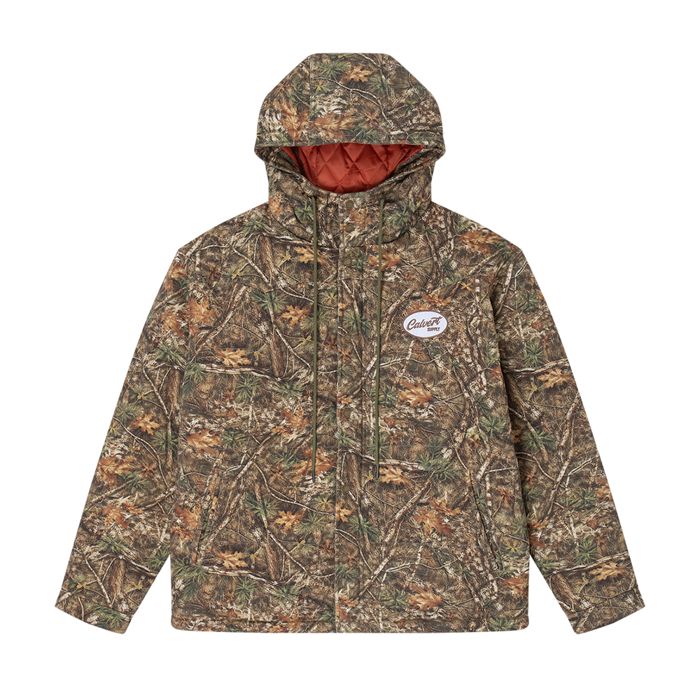 Longhorn Hooded Puffer Jacket - Camo