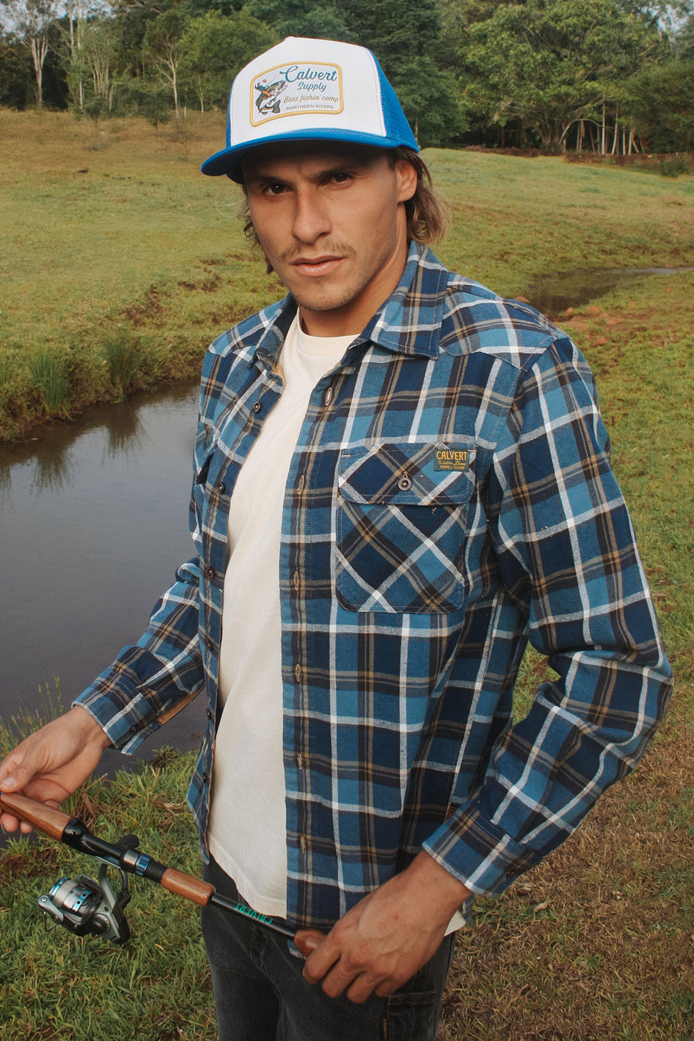 Cash Flannel - Royal Blue