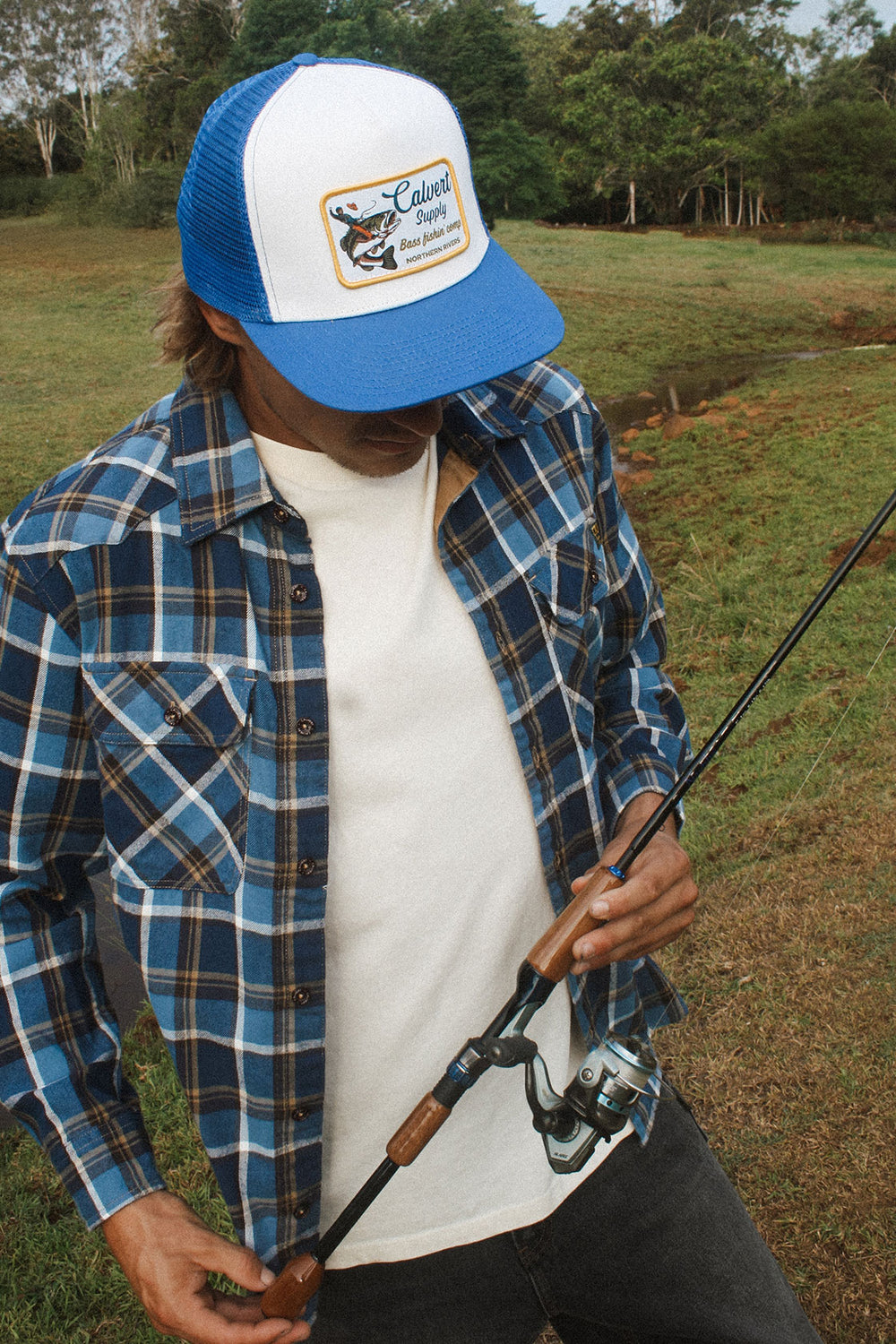 Bass Fishin' Trucker - Blue