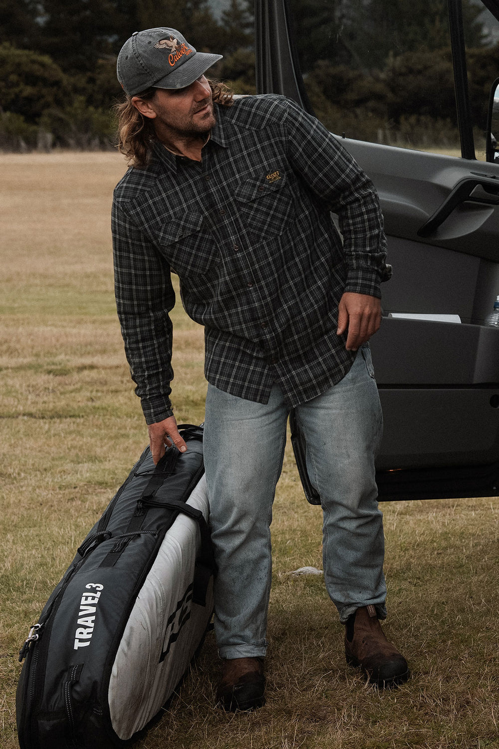 Bass Flannel - Steel Black