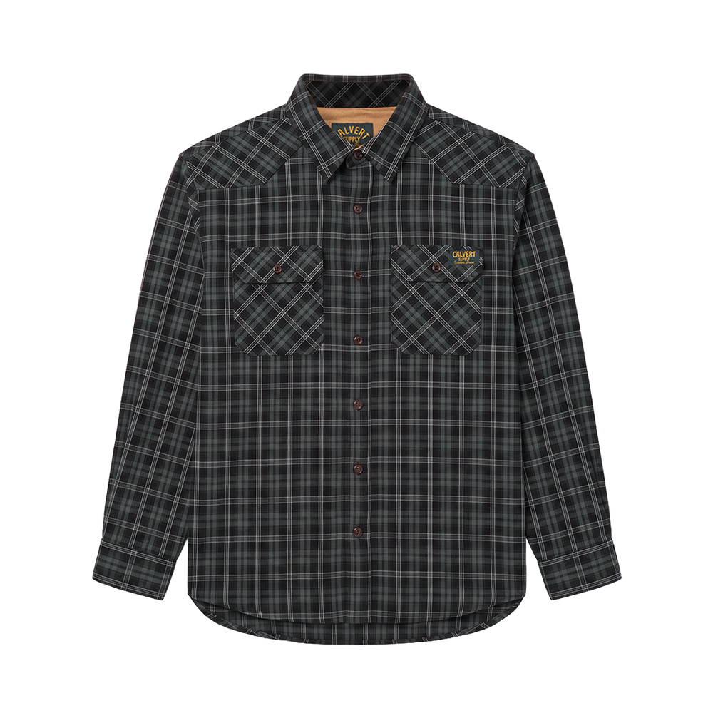 Bass Flannel Shirt - Steel Black
