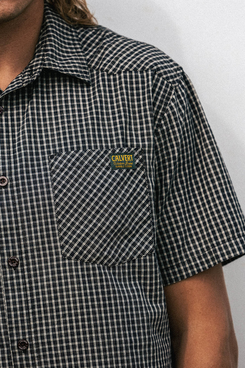Burnpile Short Sleeve Shirt - Black Check