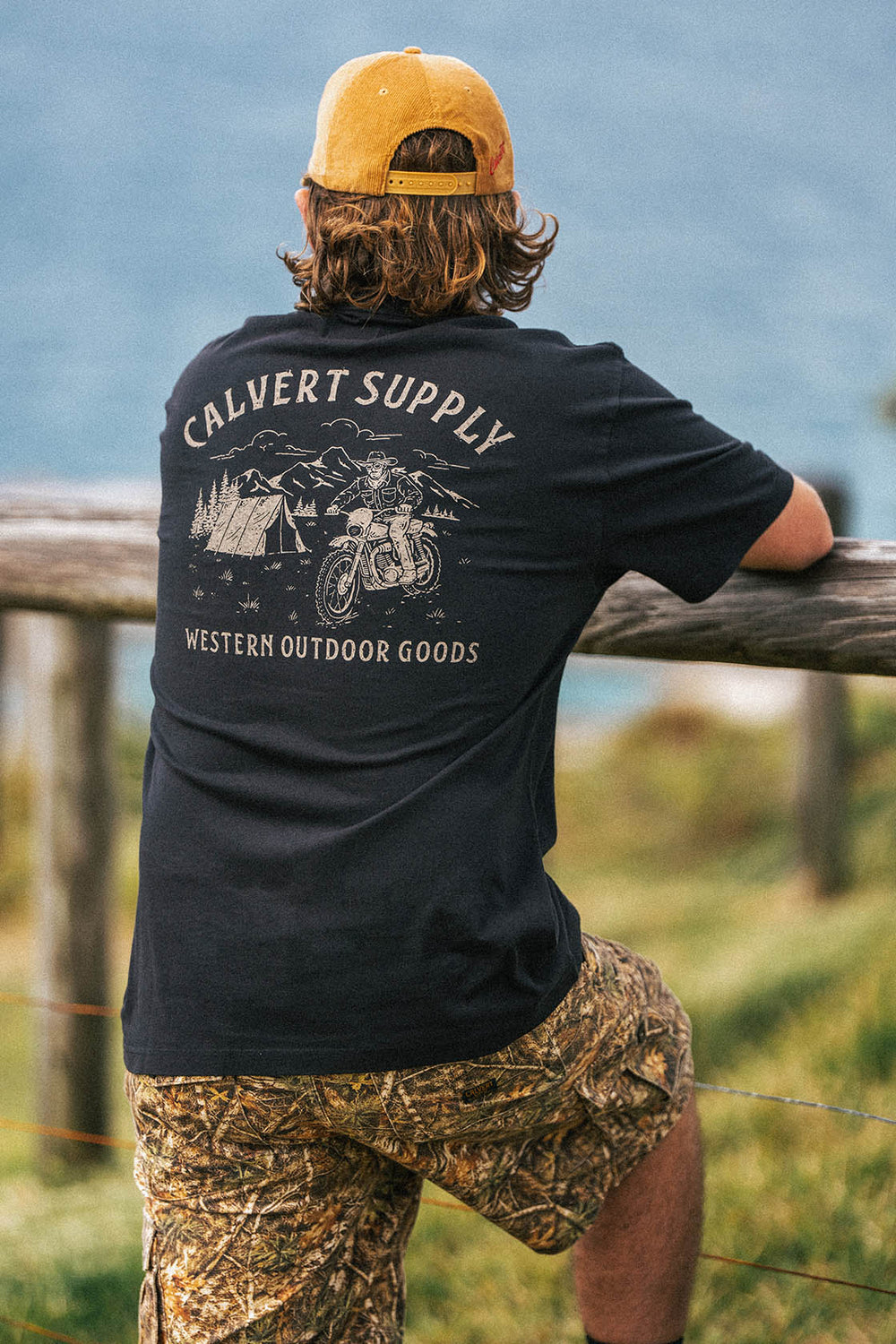 Campin Moto Classic Fit Tee - Black Wash