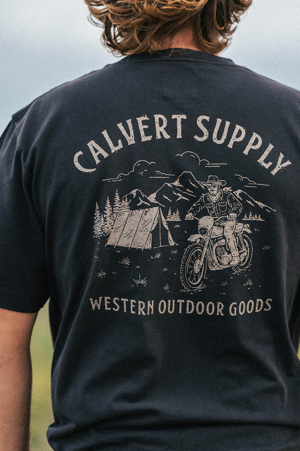 Campin Moto Classic Fit Tee - Black Wash