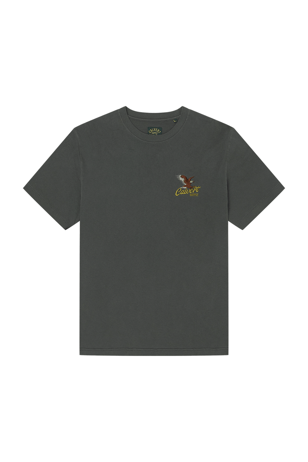 Eagle Hawk Embroidered Classic Fit Tee - Vintage Black
