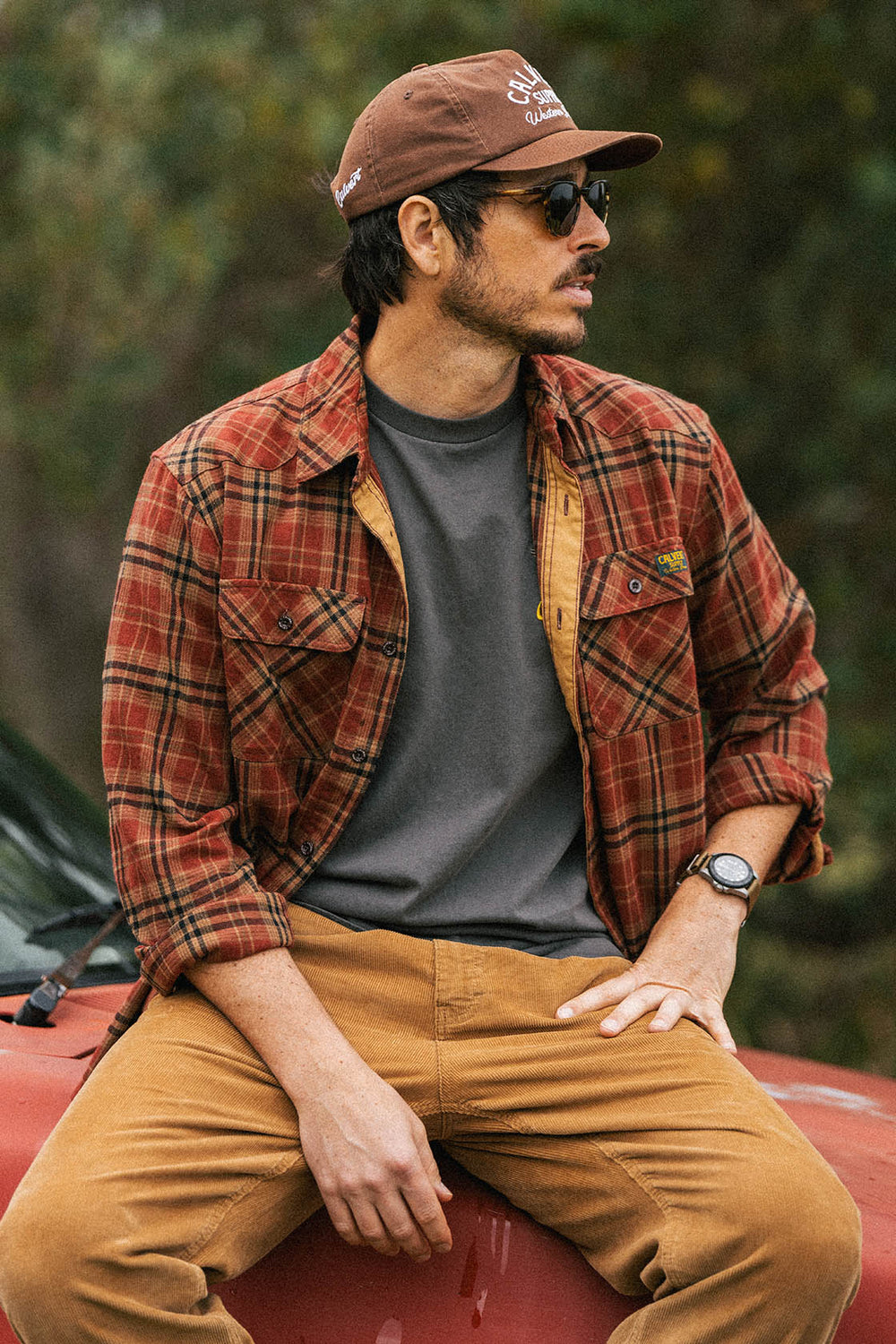 Gibson Flannel - Dark Red