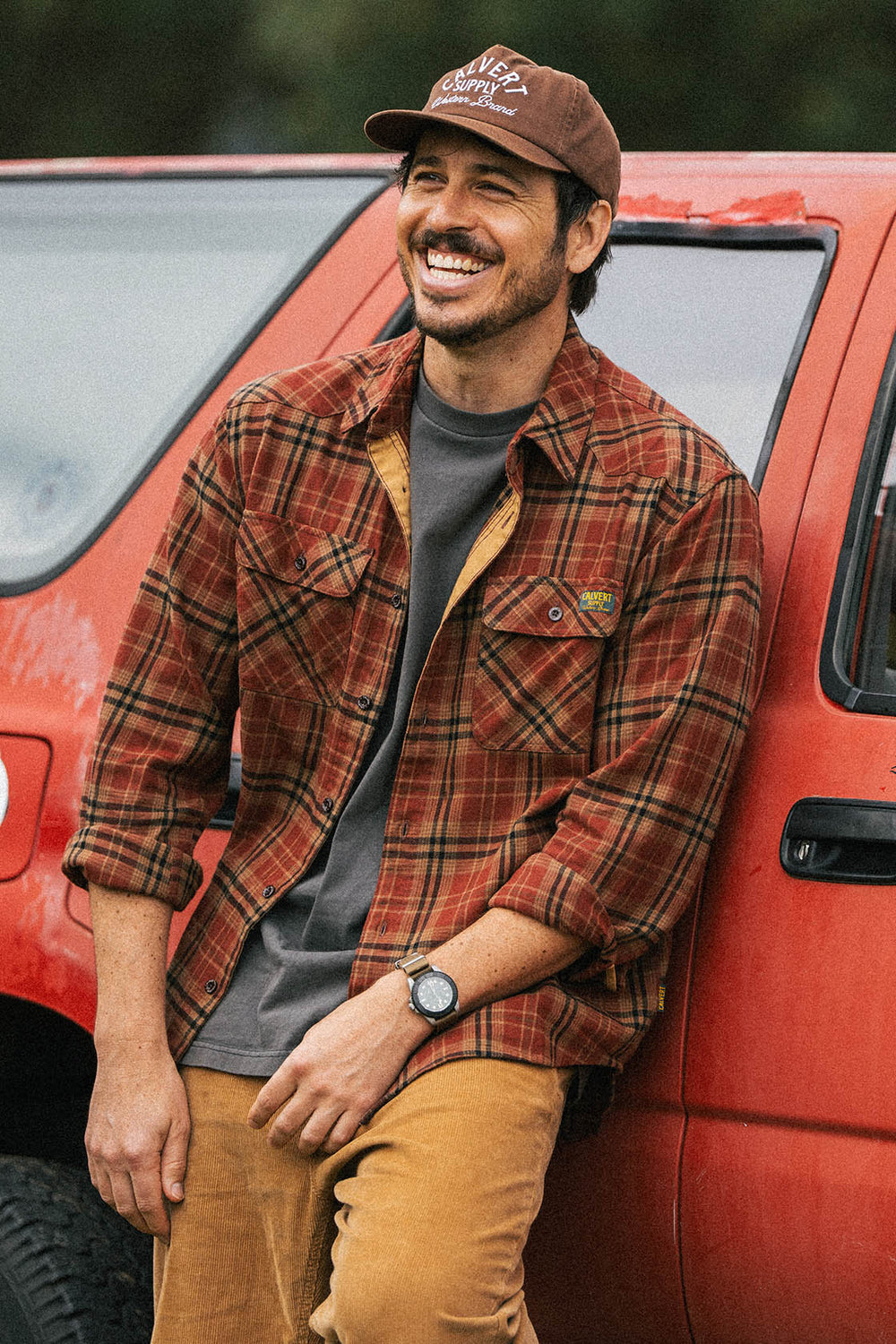 Gibson Flannel - Dark Red