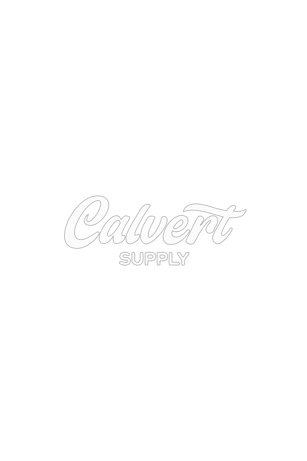 Calvert Supply Script Transfer Sticker - White