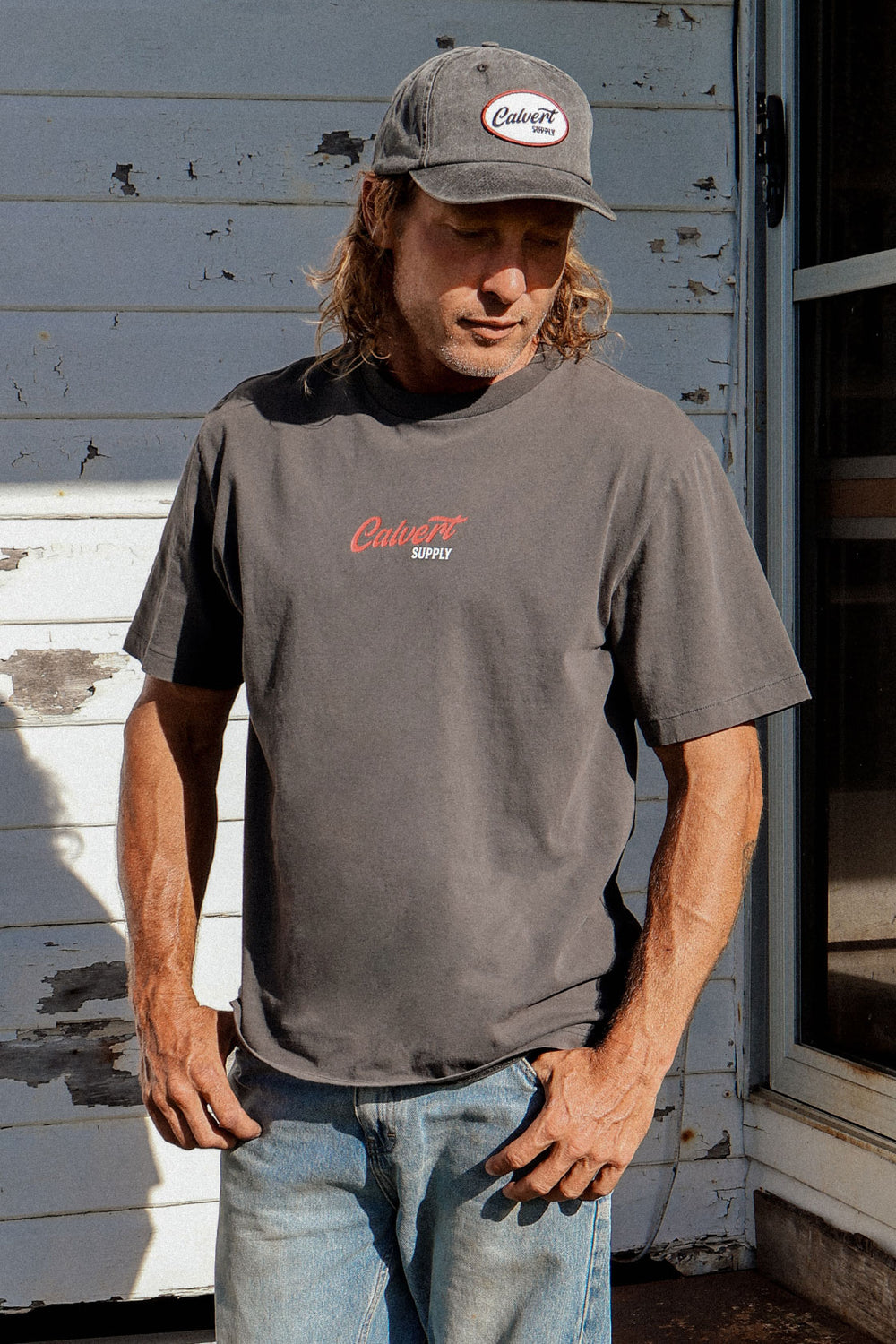 Scrolled Classic Fit Tee - Vintage Black