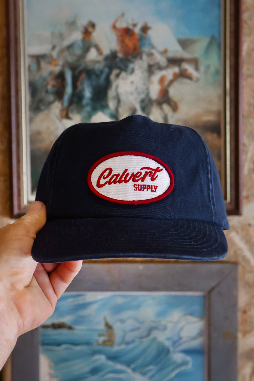 The Vintage Tradie Semi-Structured Cap - Navy