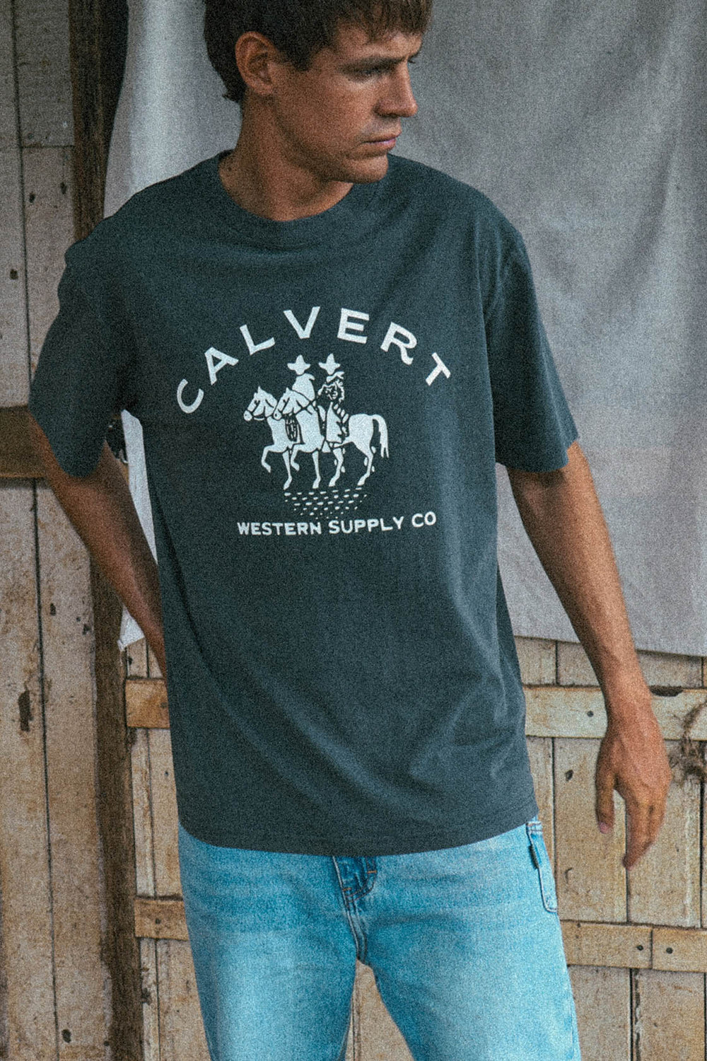 Twin Spurs Classic Fit Tee - Vintage Black