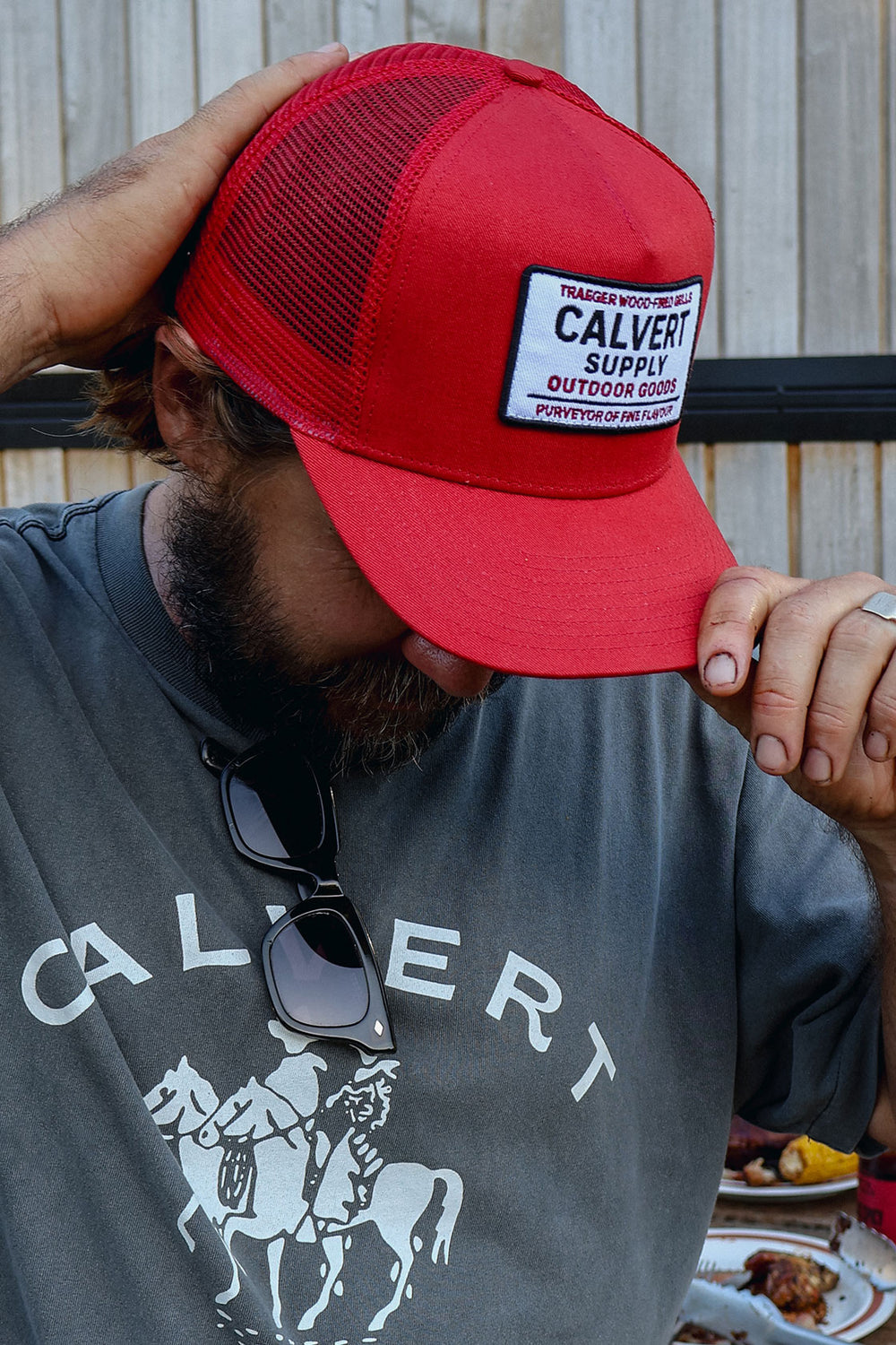 Calvert x Traeger Smokin' Red Trucker - Red