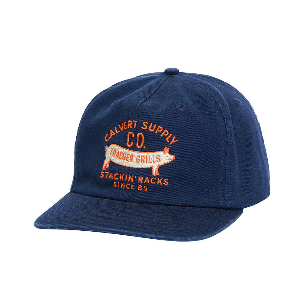 Calvert x Traeger Stackin Semi-Structured Cap - Navy