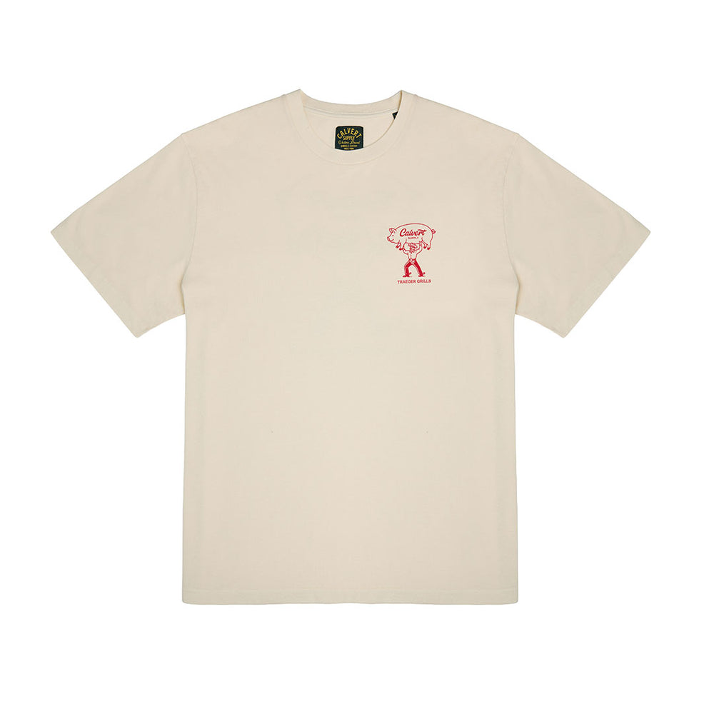 Calvert x Traeger Whole Hog Cowboy Tee - Vintage Cream